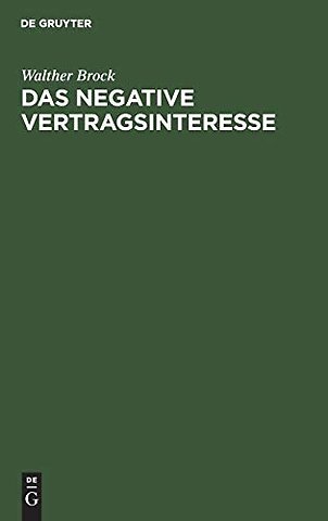 Das negative Vertragsinteresse