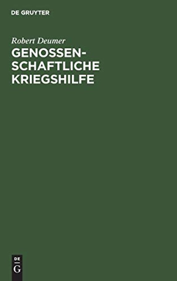 Genossenschaftliche Kriegshilfe