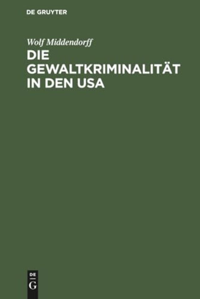 Die Gewaltkriminalitat in den USA