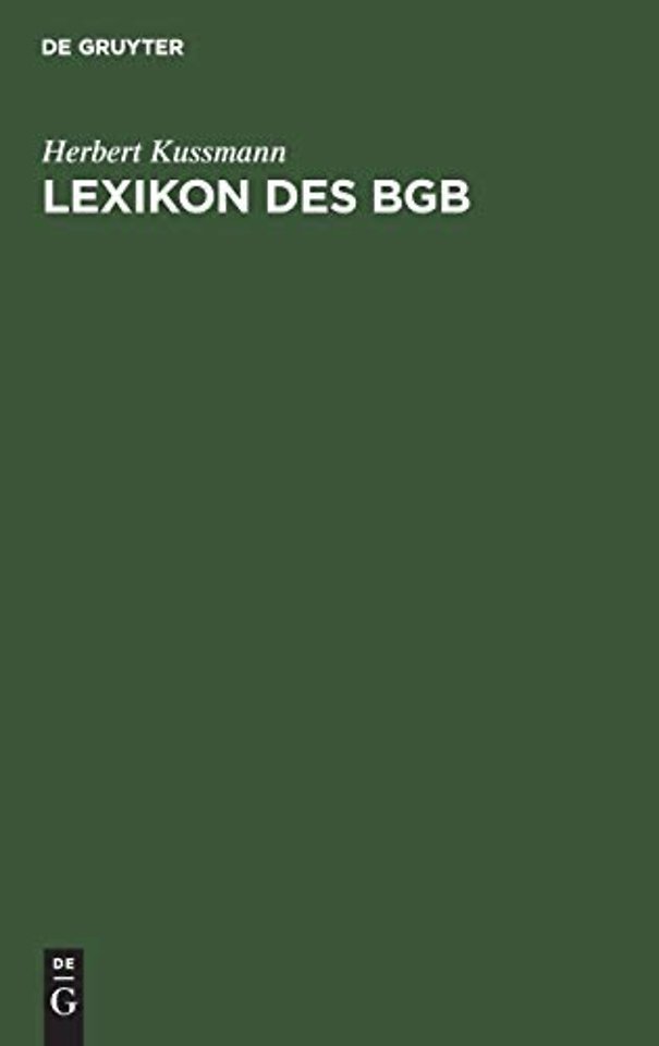 Lexikon Des BGB