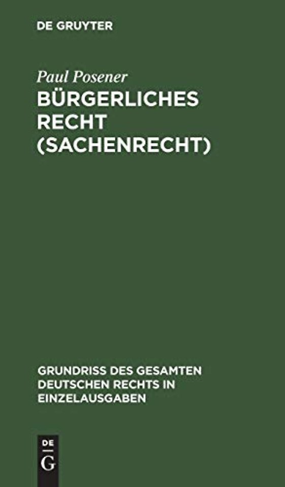 Burgerliches Recht (Sachenrecht)