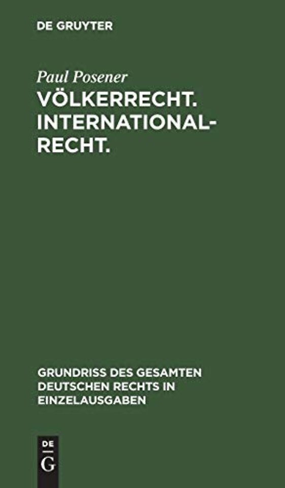 Volkerrecht. Internationalrecht.