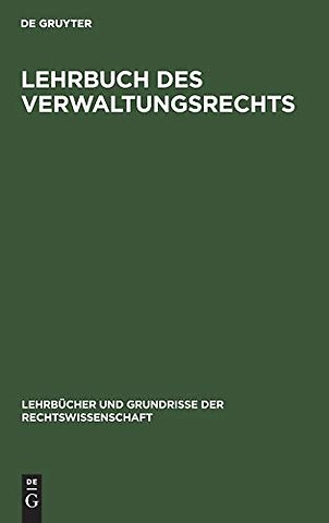 Lehrbuch Des Verwaltungsrechts