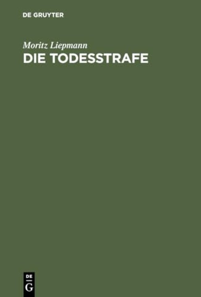 Die Todesstrafe – Ein Gutachten