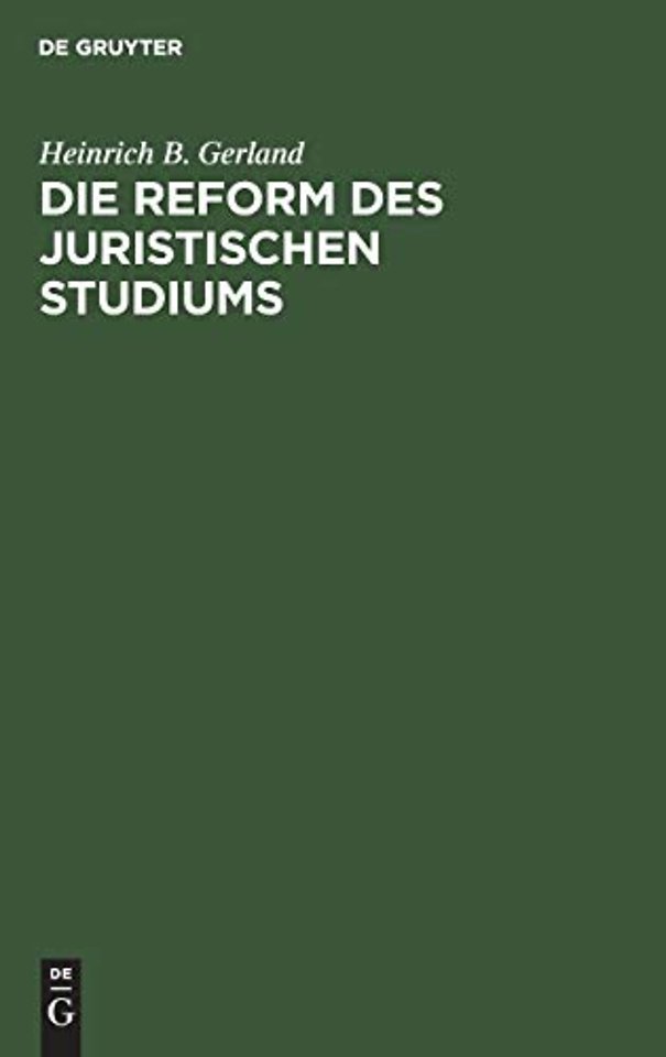 Die Reform Des Juristischen Studiums