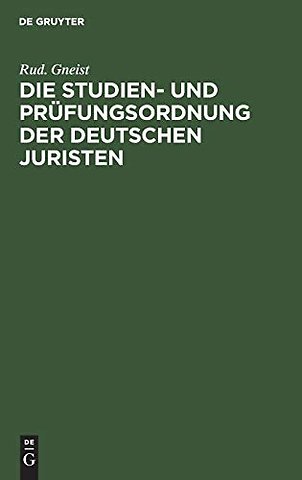 Die Studien- Und Prufungsordnung Der Deutschen Juristen