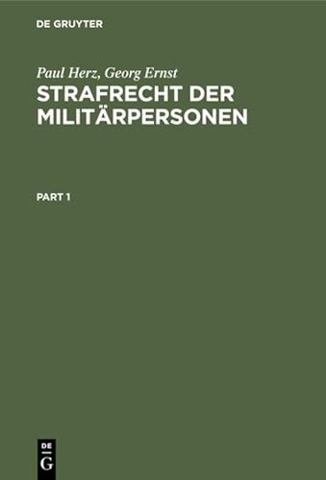 Strafrecht der Militarpersonen