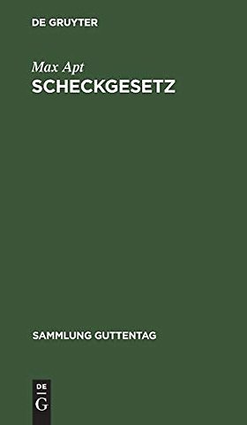 Scheckgesetz – vom 11. März 1908
