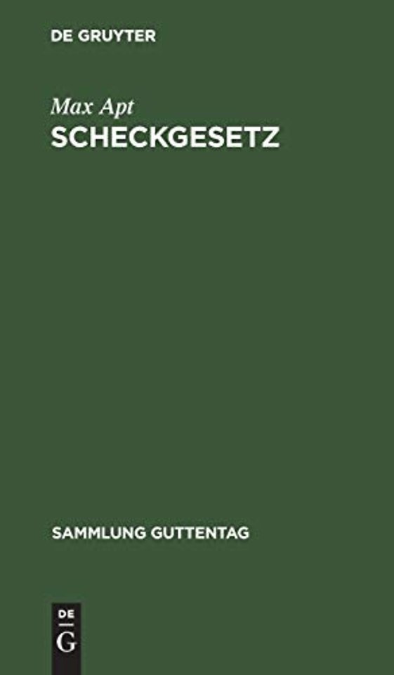 Scheckgesetz – vom 11. März 1908