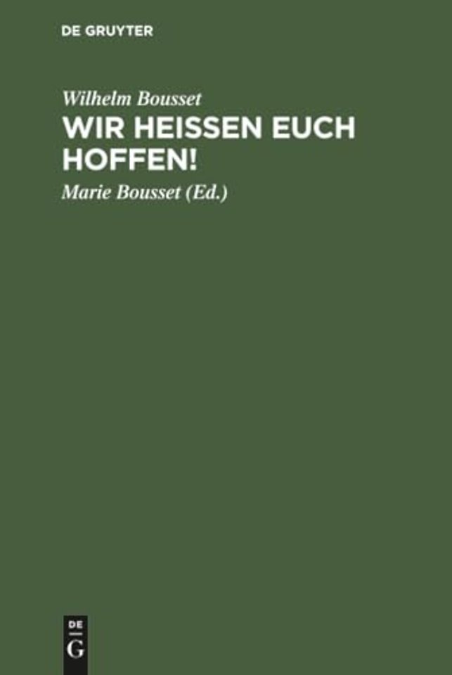 Wir heiβen Euch hoffen! – Betrachtungen über den Sinn des Lebens