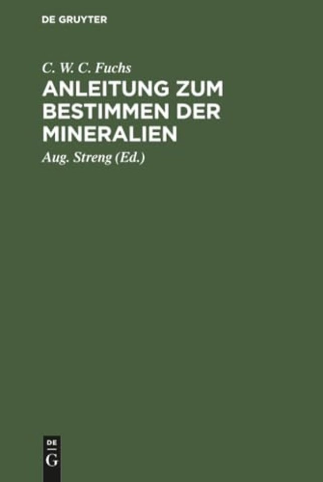 Anleitung zum Bestimmen der Mineralien