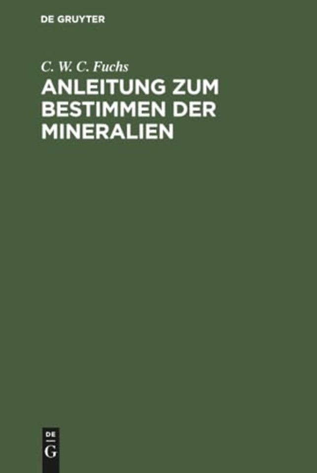 Anleitung zum Bestimmen der Mineralien