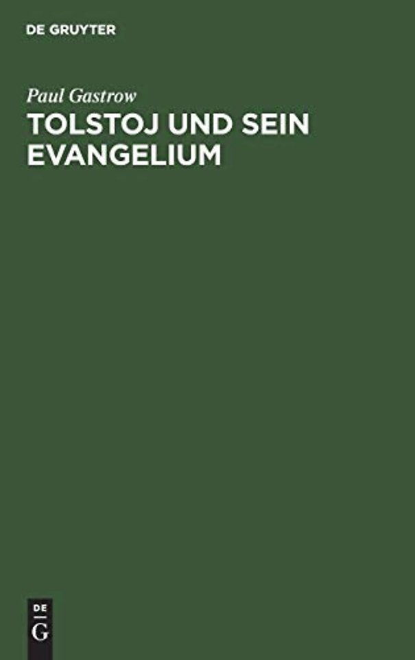 Tolstoj und sein Evangelium – Ein Vortrag