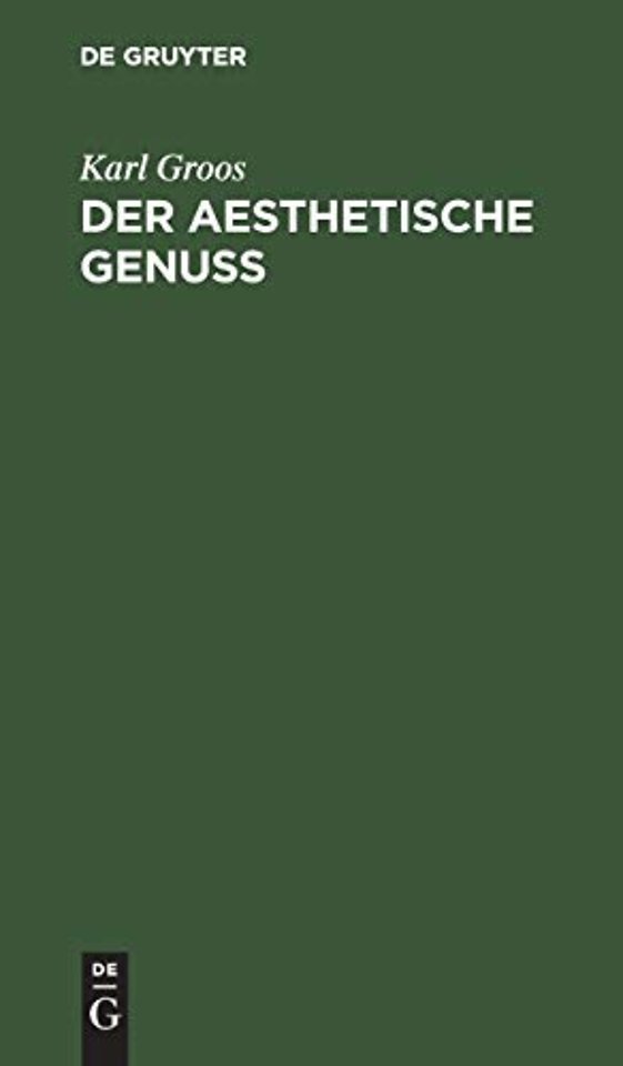 Der aesthetische Genuss