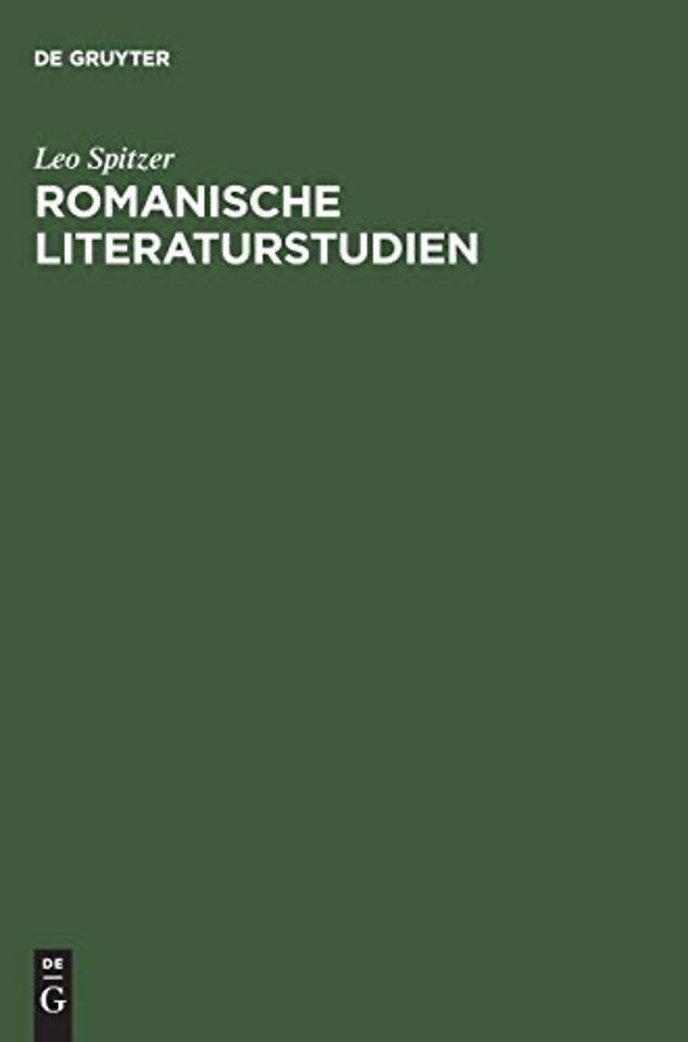 Romanische Literaturstudien