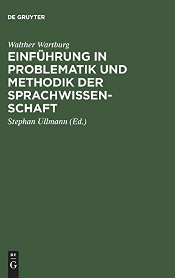 Einfuhrung in Problematik und Methodik der Sprachwissenschaft
