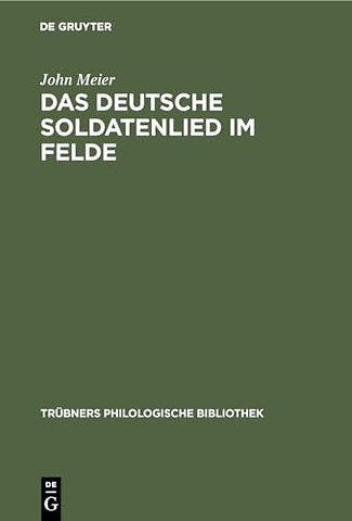 Das deutsche Soldatenlied im Felde