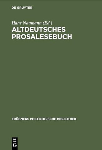 Altdeutsches Prosalesebuch – Texte vom 12.–14. Jahrhundert