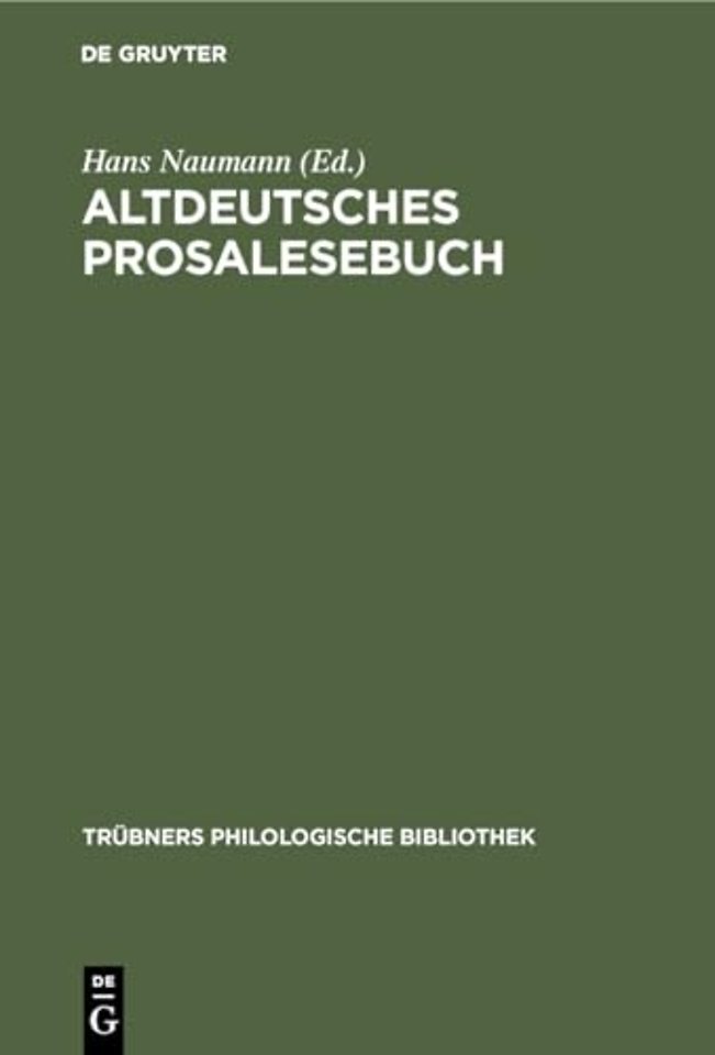 Altdeutsches Prosalesebuch