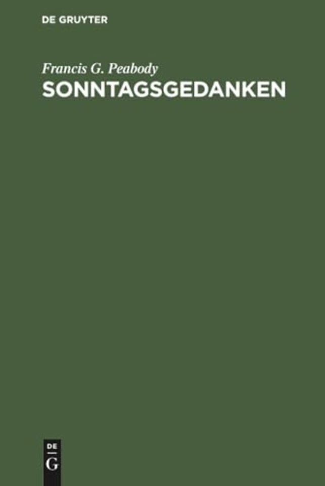 Sonntagsgedanken – Predigten für Gebildete