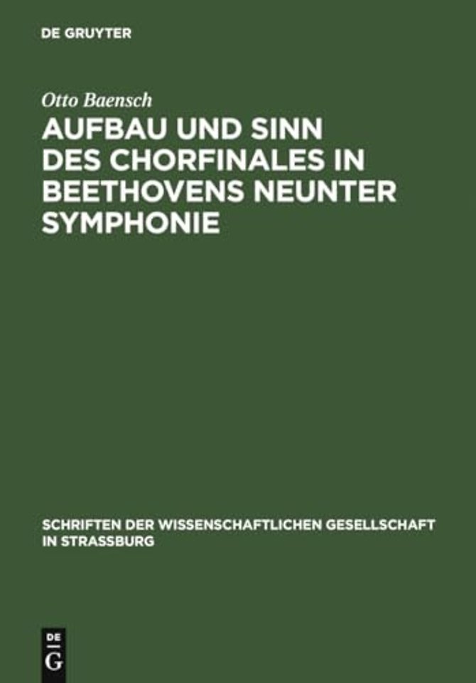 Aufbau und Sinn des Chorfinales in Beethovens neunter Symphonie