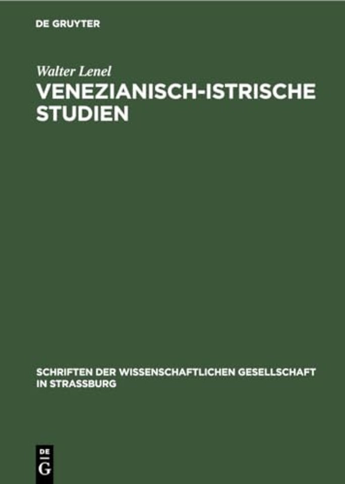 Venezianisch–Istrische Studien