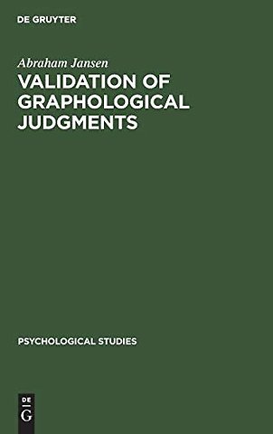 Validation of graphological judgments – An experimental study