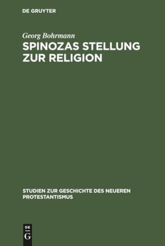Spinozas Stellung Zur Religion