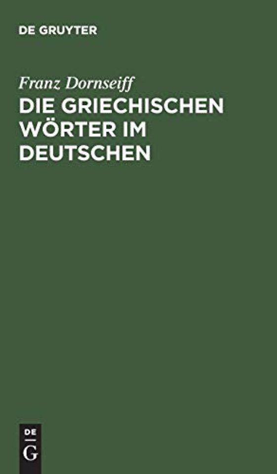 Die griechischen Wörter im Deutschen