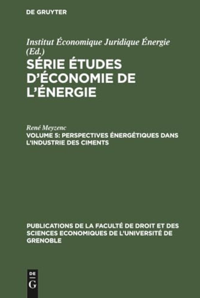 Perspectives énergétiques dans l`industrie des ciments