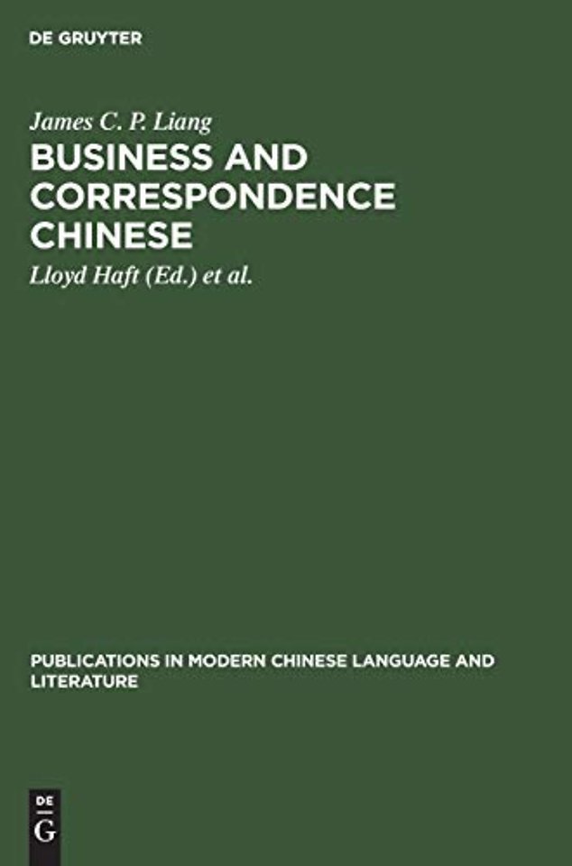 Business and correspondence Chinese – An introduction