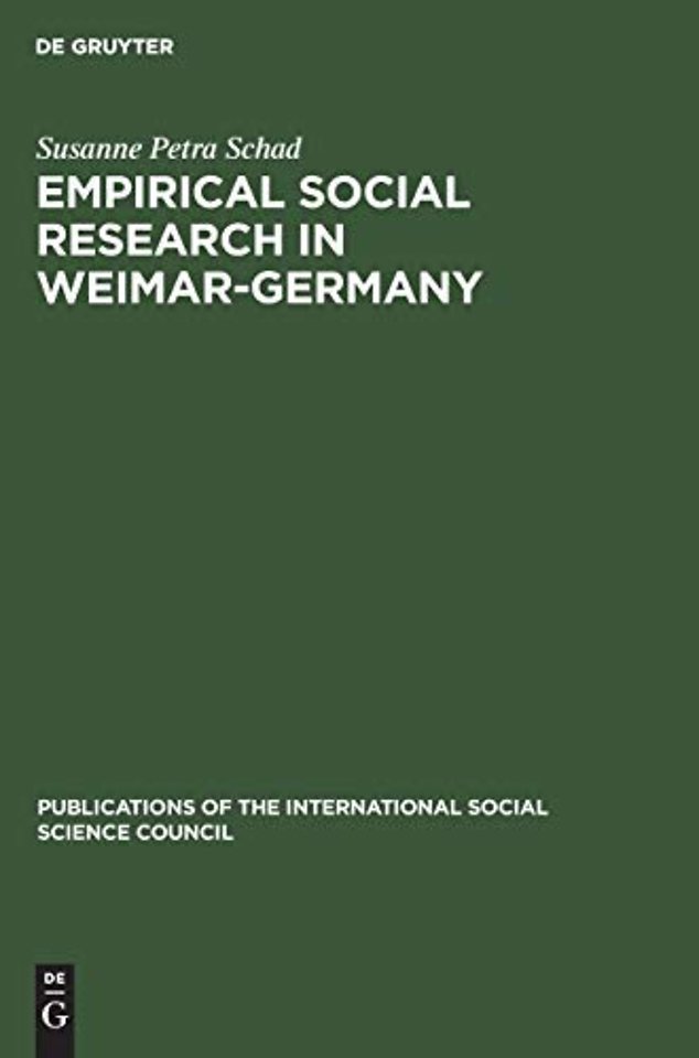 Empirical social research in Weimar–Germany