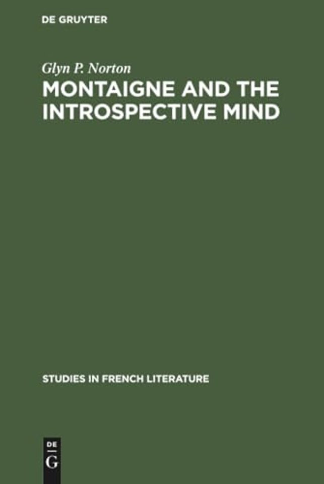 Montaigne and the introspective mind