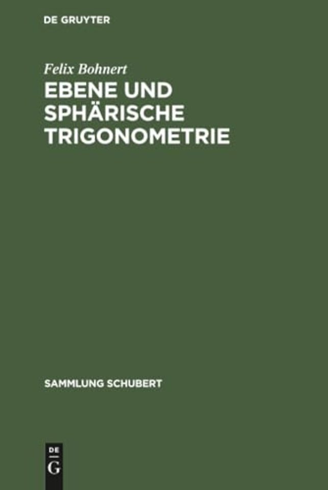 Ebene und sphärische Trigonometrie