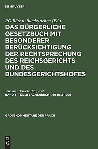 Sachenrecht. §§ 1012–1296