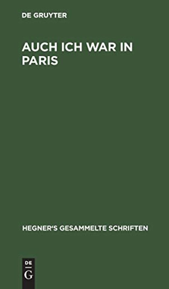 Auch ich war in Paris