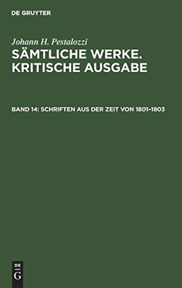 Schriften aus der Zeit von 1801–1803