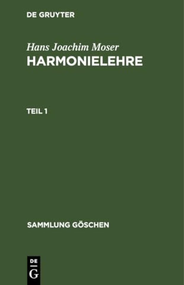 Harmonielehre. Teil 1