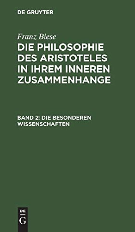 Die besonderen Wissenschaften