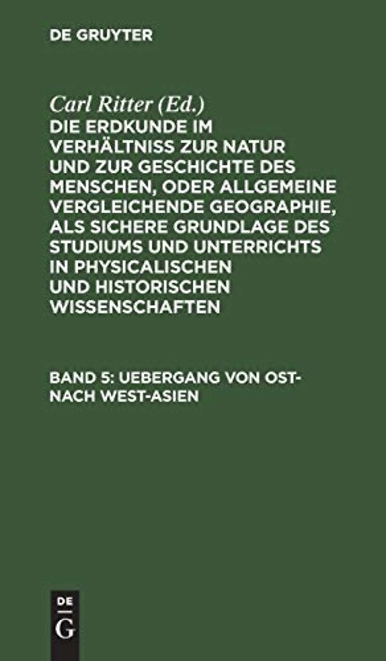 Uebergang von Ost– nach West–Asien