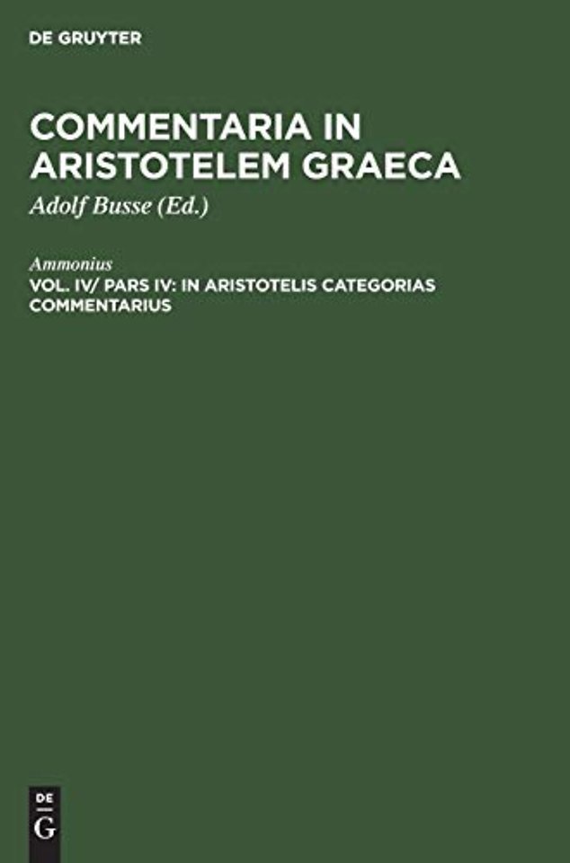 In Aristotelis Categorias Commentarius