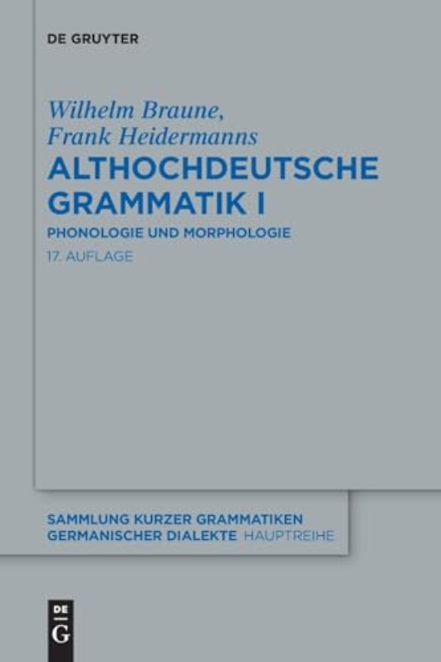 Althochdeutsche Grammatik I