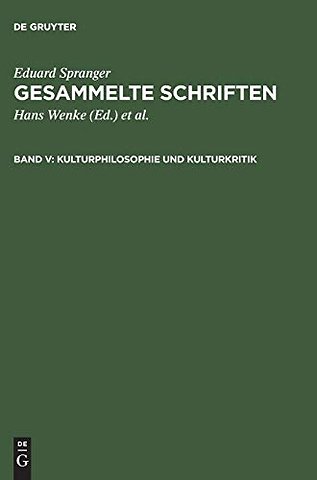 Kulturphilosophie und Kulturkritik