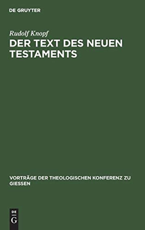 Der Text Des Neuen Testaments