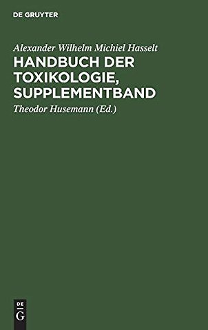 Handbuch Der Toxikologie, Supplementband