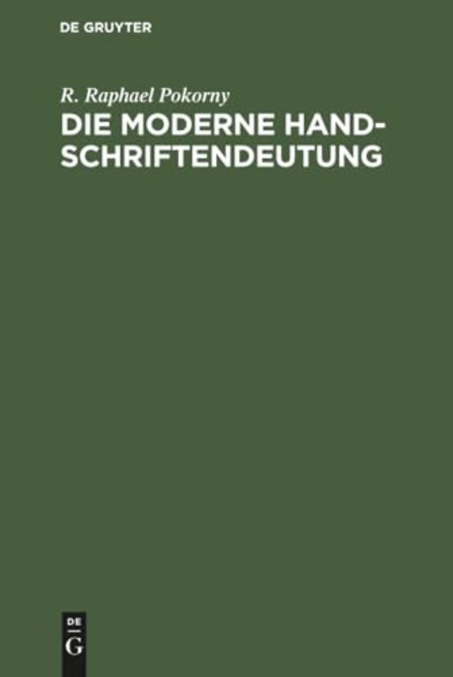 Die moderne Handschriftendeutung
