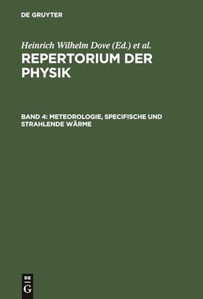 Meteorologie, Specifische Und Strahlende Warme