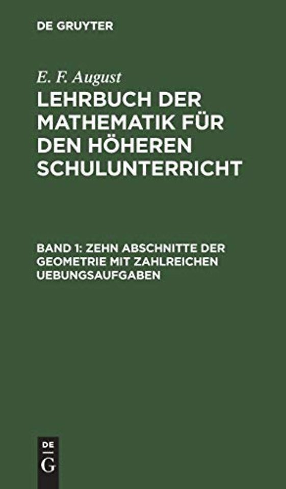 Zehn Abschnitte Der Geometrie Mit Zahlreichen Uebungsaufgaben