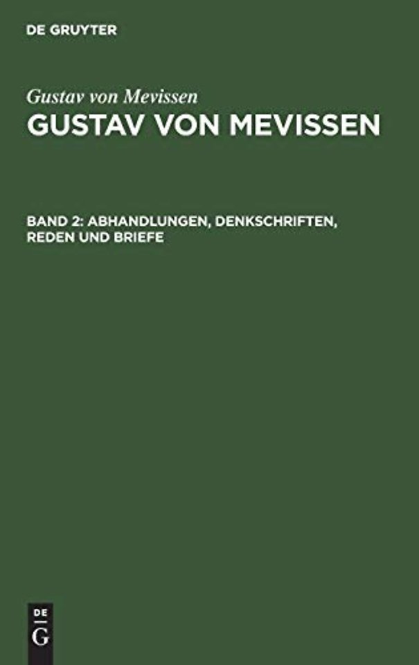 Abhandlungen, Denkschriften, Reden Und Briefe