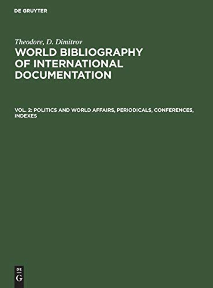 Politics and world affairs, periodicals, conferences, indexes